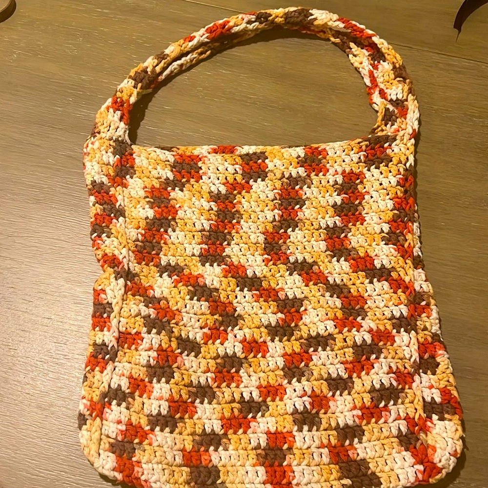 Eclectic Crochet Satchel.
